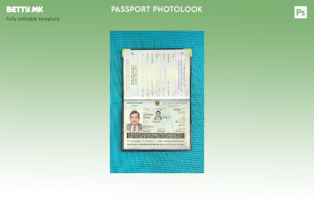 Шаблон за изглед на фотографија од пасош во Ирак во модерен стил